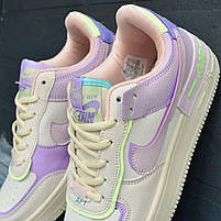 Кроссівки для дівчат Nike Air Force 1 з кольоровими деталями. Модне жіноче взуття Найк Аір Форс 1., фото 7
