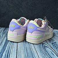 Кроссівки для дівчат Nike Air Force 1 з кольоровими деталями. Модне жіноче взуття Найк Аір Форс 1., фото 8