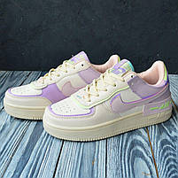 Кроссівки для дівчат Nike Air Force 1 з кольоровими деталями. Модне жіноче взуття Найк Аір Форс 1., фото 9