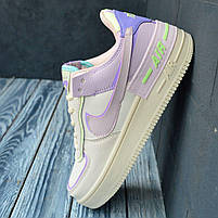 Кроссівки для дівчат Nike Air Force 1 з кольоровими деталями. Модне жіноче взуття Найк Аір Форс 1., фото 11