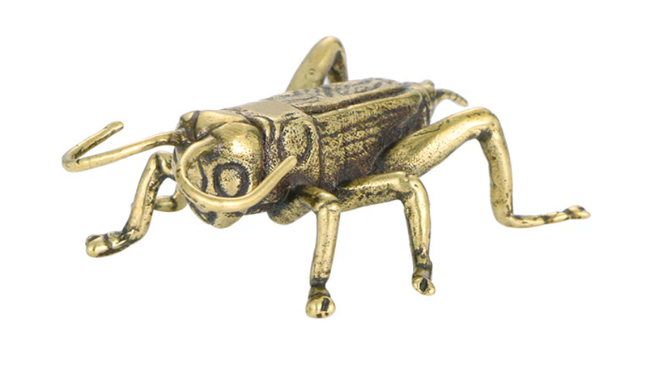Фигурка статуэтка сувенир насекомое кузнечик саранча металл латунь латунная - фото 4 - id-p1822662729