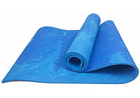 Килимок для йоги та фітнесу 8 мм EasyFit PER Premium Mat Синій
