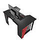 Геймерський стіл "GAMER-2" 135х80х75 см. Чорний/Червоні боковини, фото 3