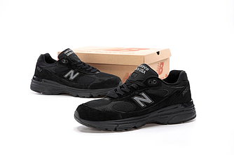 Чоловічі кросівки New Balance 993 Black USA MIU взуття Нью Баланс чорні замш текстиль рефлектив весна літо осінь