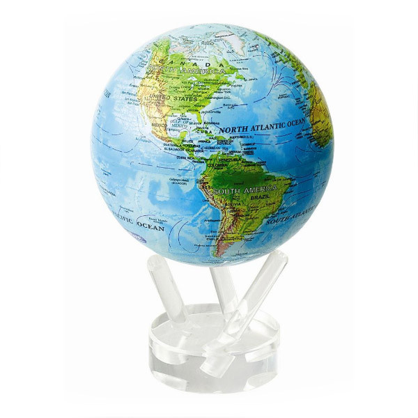Гіроглобус Solar Globe "Фізична карта світу" 11,4 см (MG-45-RBE)