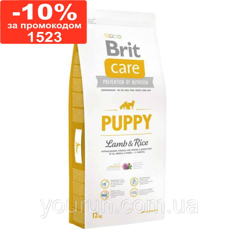 Brit Care (Брит Кеа) Puppy Lamb&Rice - Корм для цуценят та молодих собак усіх порід (ягня/рис)12 кг