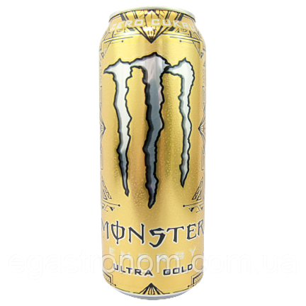 Енергетик золотий (без цукру) Монстер Monster ultra gold 500ml 12шт/ящ (Код: 00-00014150)