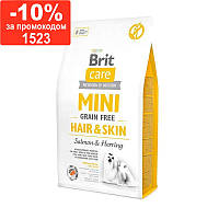 Brit Care Grain Free Mini Hair & Skin Беззерновой корм с лососем и сельдью для малых пород собак 2 кг