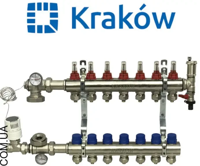 Колектор для теплої підлоги KRAKOW у складі на 6 контурів