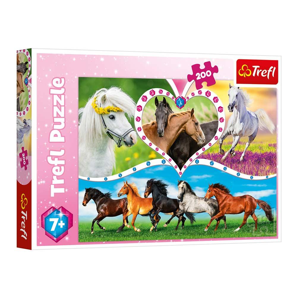 Пазли Trefl 200ел. Гарні коники №13248