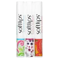 Softlips, Средство для губ, вишня, малина, ваниль, 3 шт. В упаковке, 2 г (0,07 унции) Киев