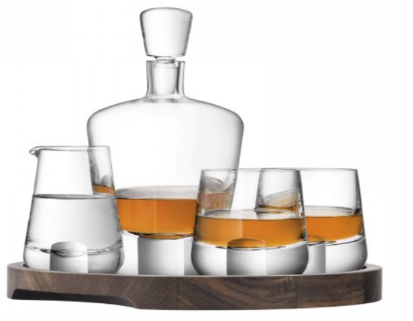 Набір для віскі "Whisky Cut" на дерев'яній підставці 900 мл + 250 мл, фото 1
