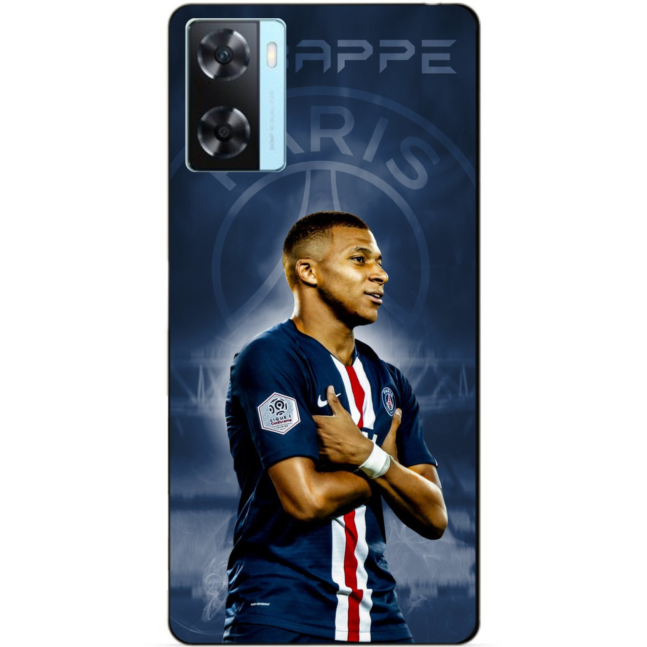 Силіконовий бампер чохол для Oppo A57s з малюнком Мбаппе ПСЖ