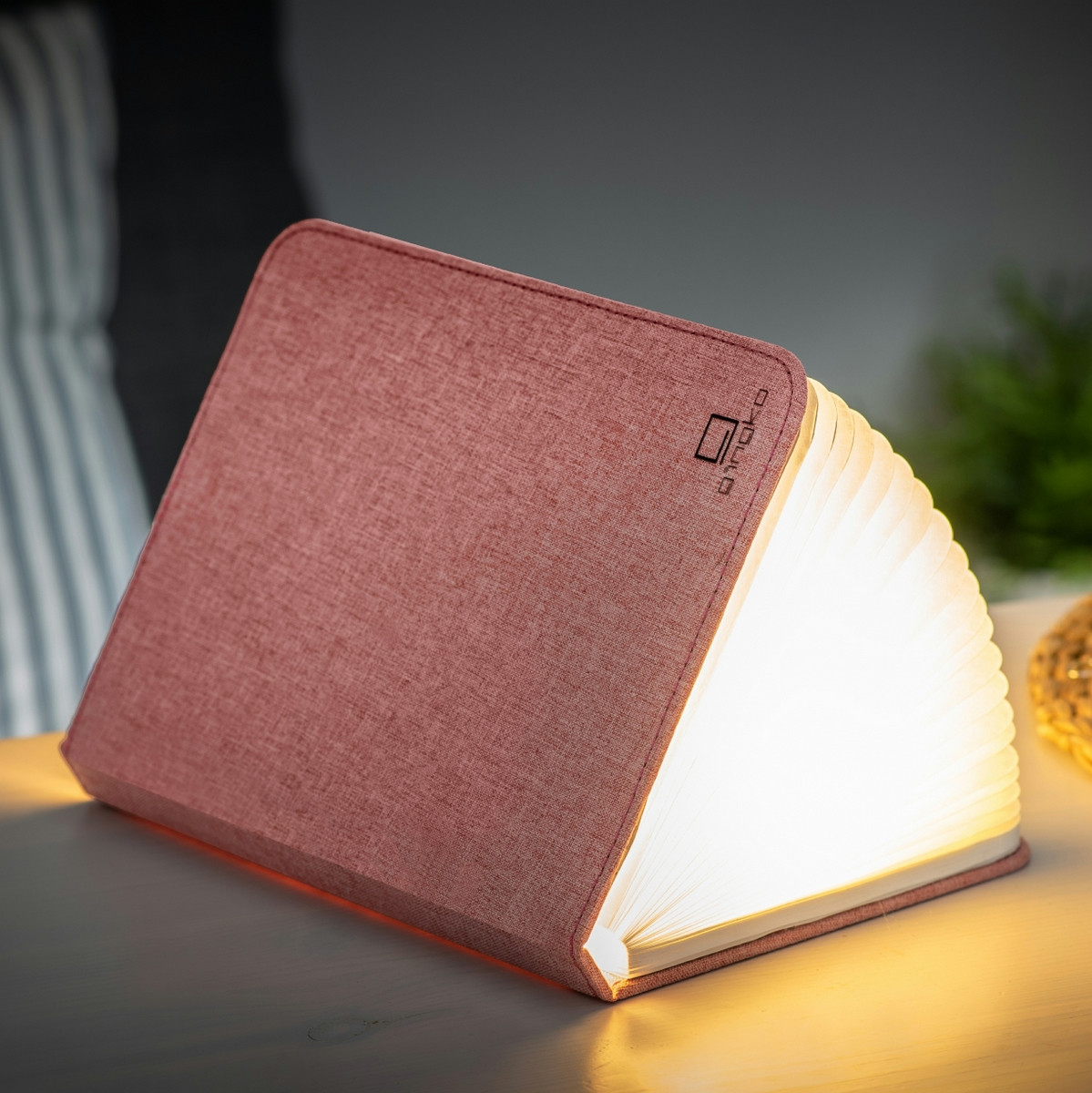 Світильник-книга на акумуляторі MINI URBAN Gingko (Великобританія), рожевий