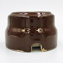 Розетка накладна із заземленням RE «Paint» керамічна коричневий глянець, фото 4