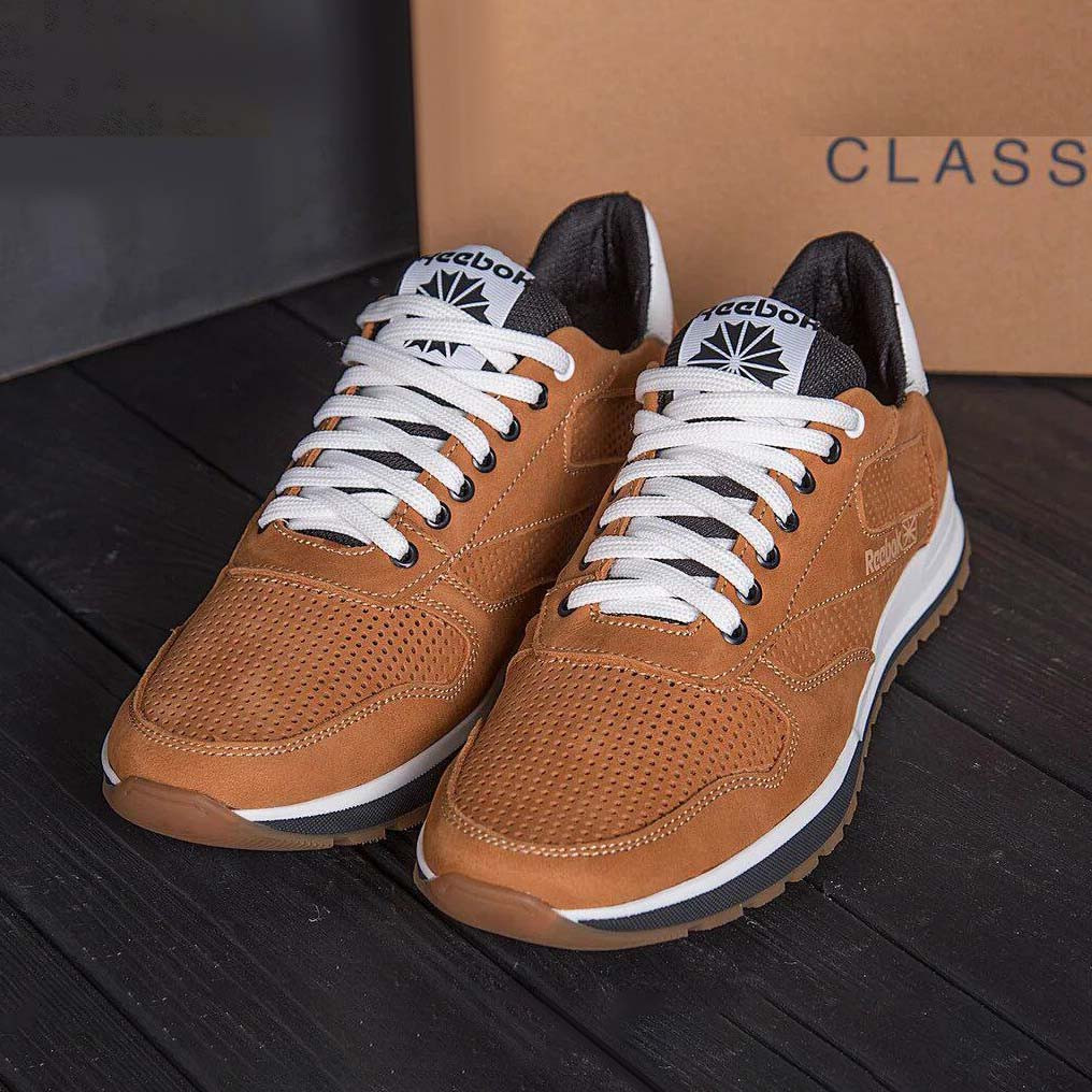 Чоловічі літні кросівки (натуральна шкіра), рижі кроси для чоловіків, чоловіче взуття на літо, розмір 40 41 42 43 44 45, фото 1