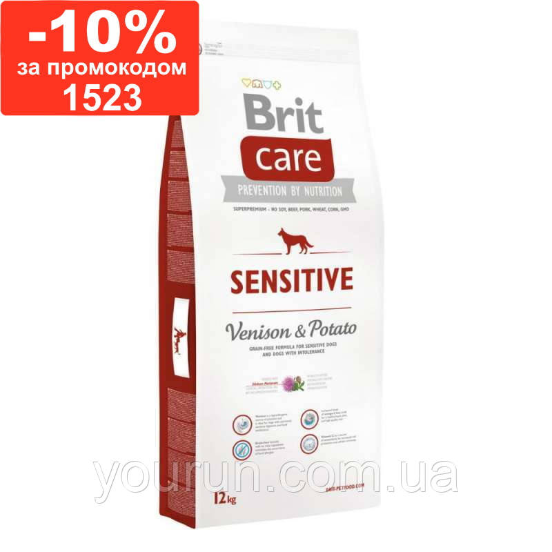 Brit Care (Брит Кеа) Sensitive Venison & Potato для дорослих собак з олениною і картоплею 12кг