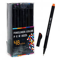 Набор разноцветных линеров Fineliner Color 48 цветов, профессиональный набор линеров для скетчей и рисования