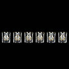 Сет кришталевих склянок Boss Crystal «Лідер», 6 келихів Brill Gold, накладки звірі золото, фото 5