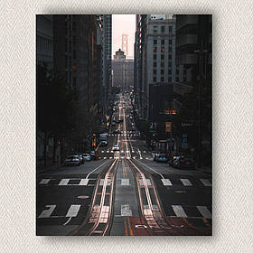 Інтер'єрна картина-постер на стіну Життя міста 30*20 Орігамі OP 5269 Маленька