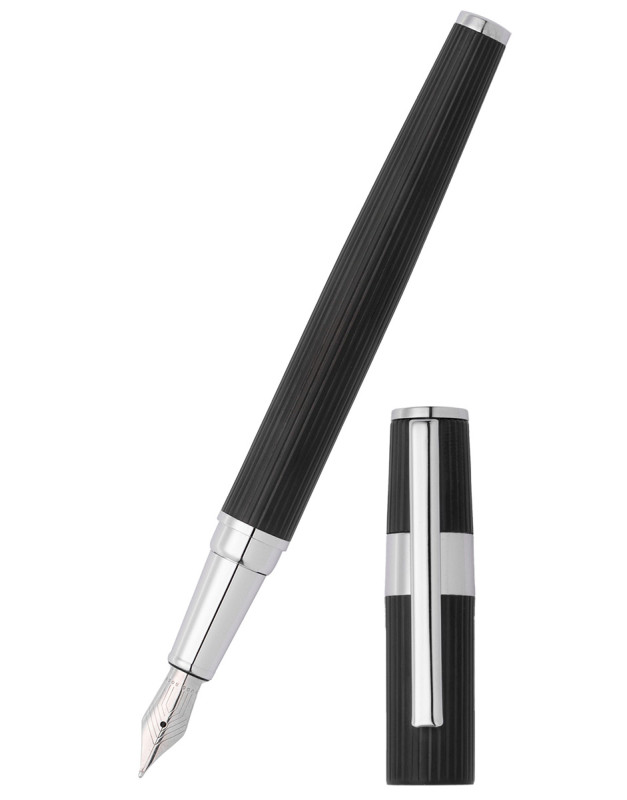 Перова ручка HUGO BOSS Gear Pinstripe Black / Chrome