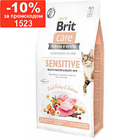 Brit Care Grain Free Sensitive Healthy Digestion&Delicate Taste-Корм для прихотливых кошек (индейка/лосось)2кг
