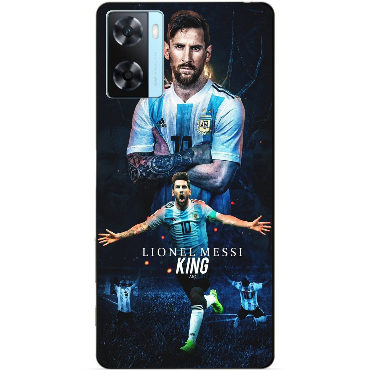 Силіконовий бампер чохол для Oppo A57s з малюнком Messi angre