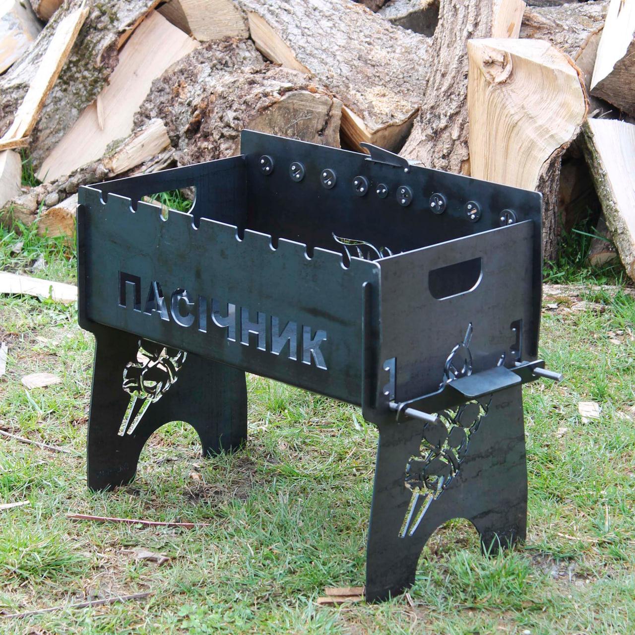 Мангал автоматический на 8 шампуров с регулировкой высоты дна ...