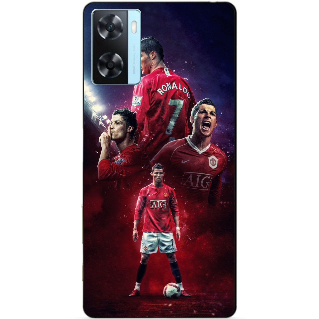 Силіконовий бампер чохол для Oppo A57s з малюнком Ronaldo MU