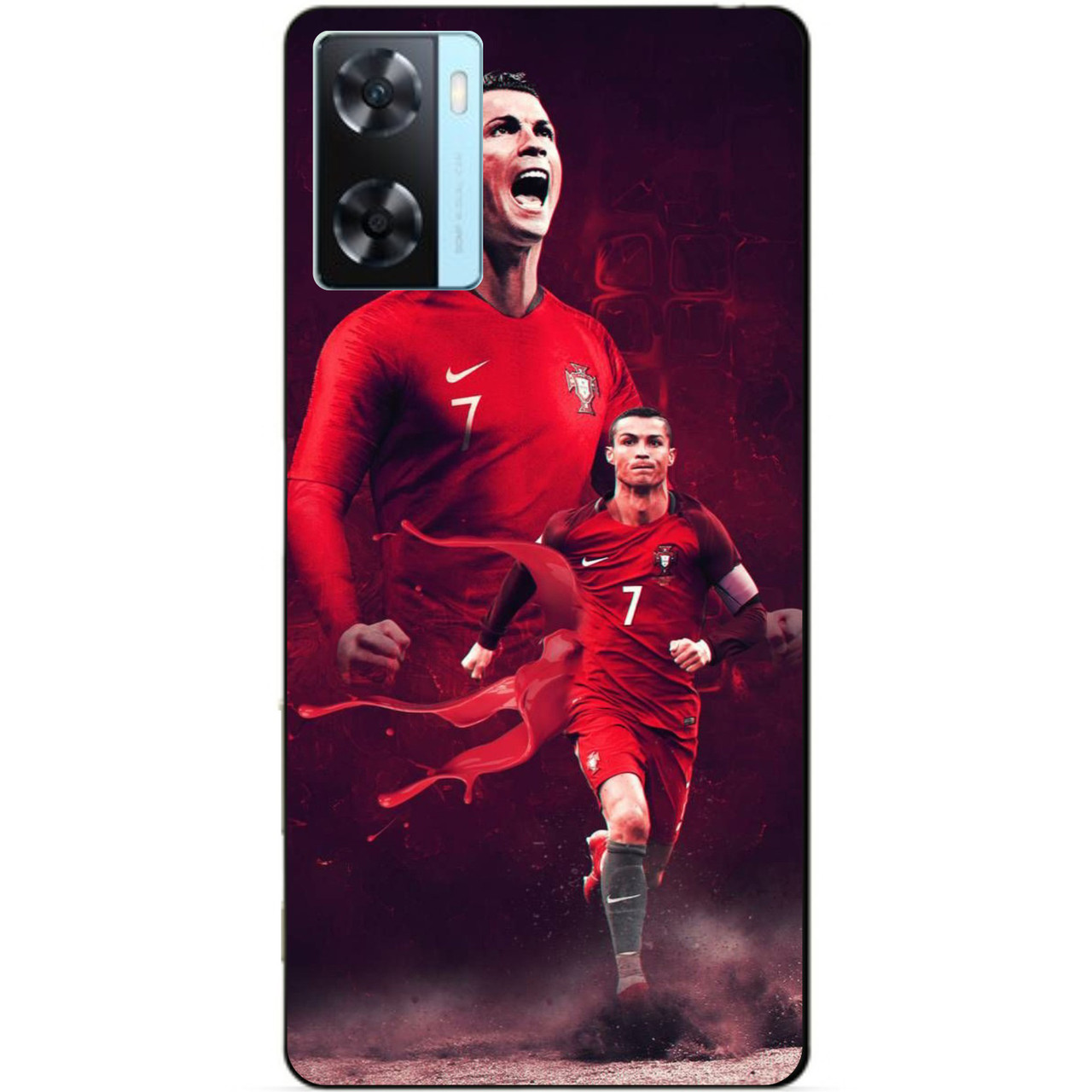 Силіконовий бампер чохол для Oppo A57s з малюнком Ronaldo Португалія