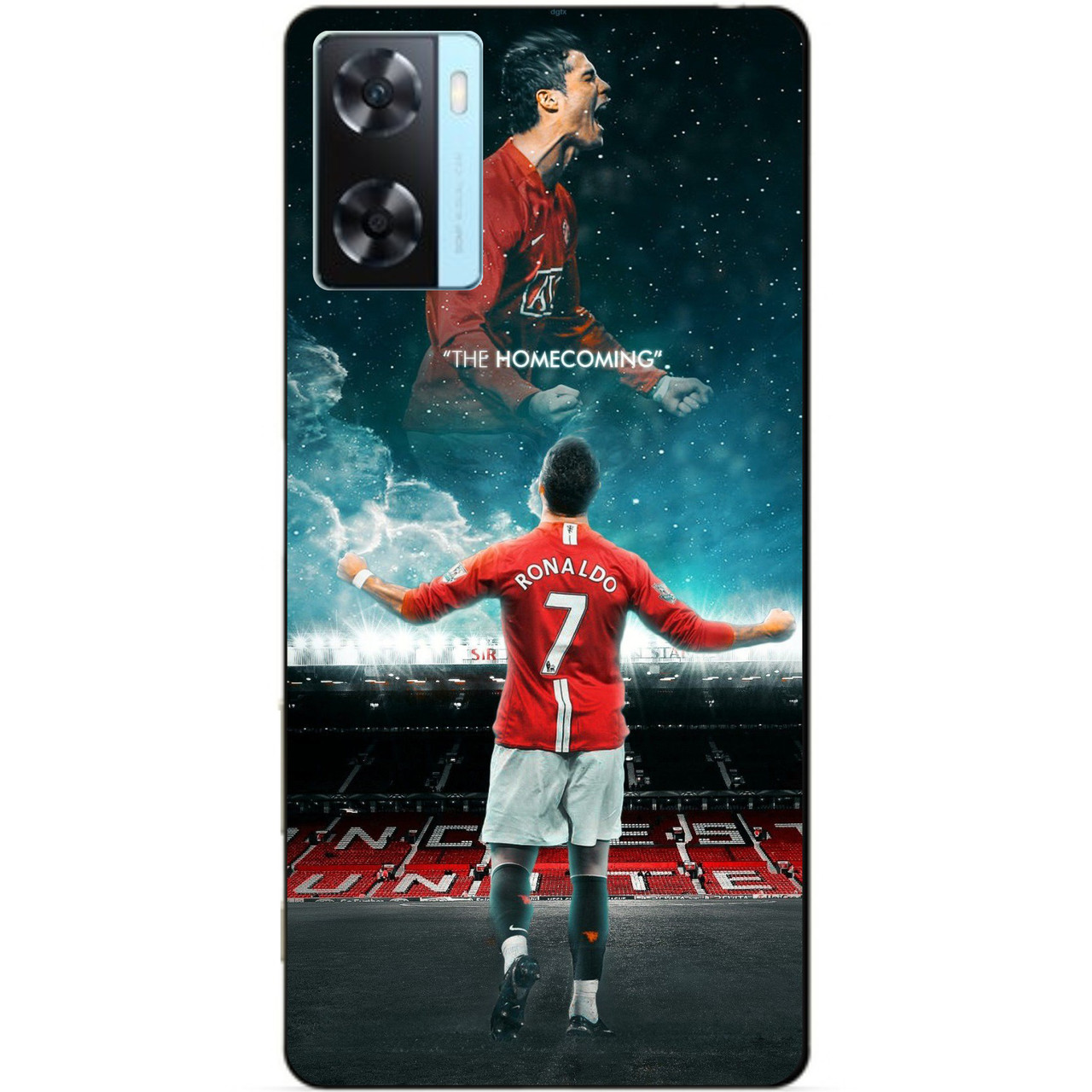 Силіконовий бампер чохол для Oppo A57s з малюнком Роналдо МЮ