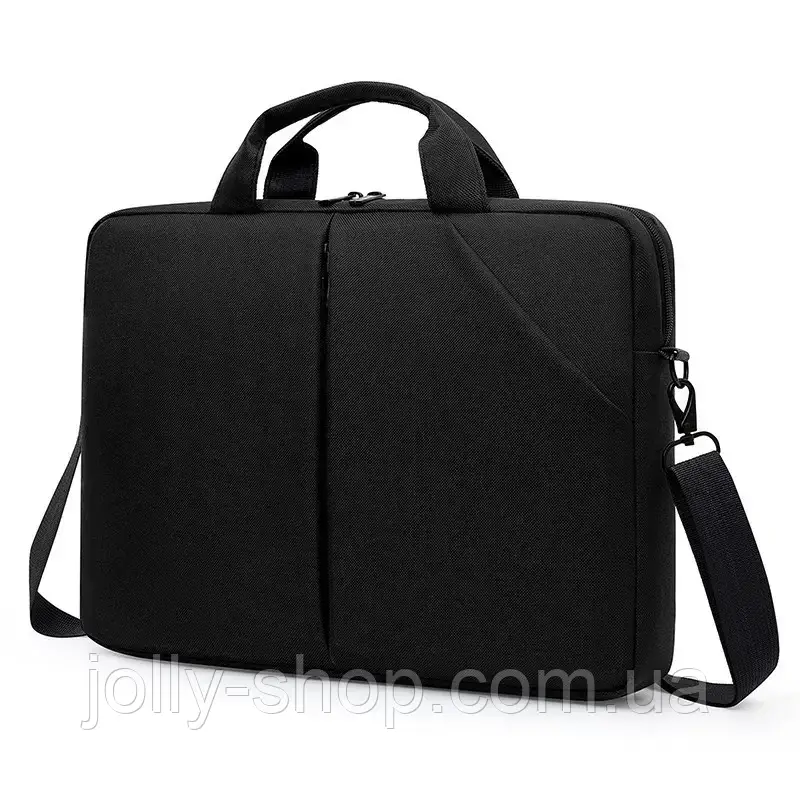 Сумка для ноутбука 15 "-17" і документів текстиль 40 * 30см чорна (5-0064)