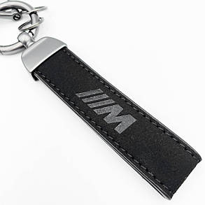 Брелок для ключів шкіряний для BMW M БМВ чорний, фото 1