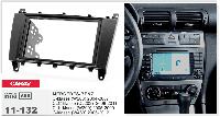 2-DIN переходная рамка MERCEDES-BENZ C-klasse; CLC (CL203); CLK-klasse G-klasse, CARAV 11-132