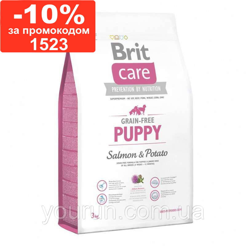 Brit Care (Брит Кеа) Puppy Salmon and Potato Беззерновой корм для цуценят з лососем і картоплею 3 кг