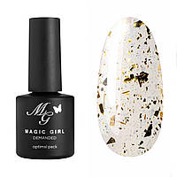 Топ для ногтей Magic Girl Diamond Gold с золотой поталью 8мл