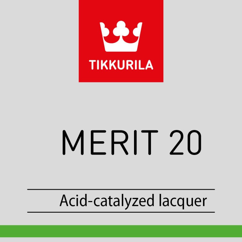 Tikkurila Merit 20 - двокомпонентний напівматовий лак кислотного затвердіння, 3 л