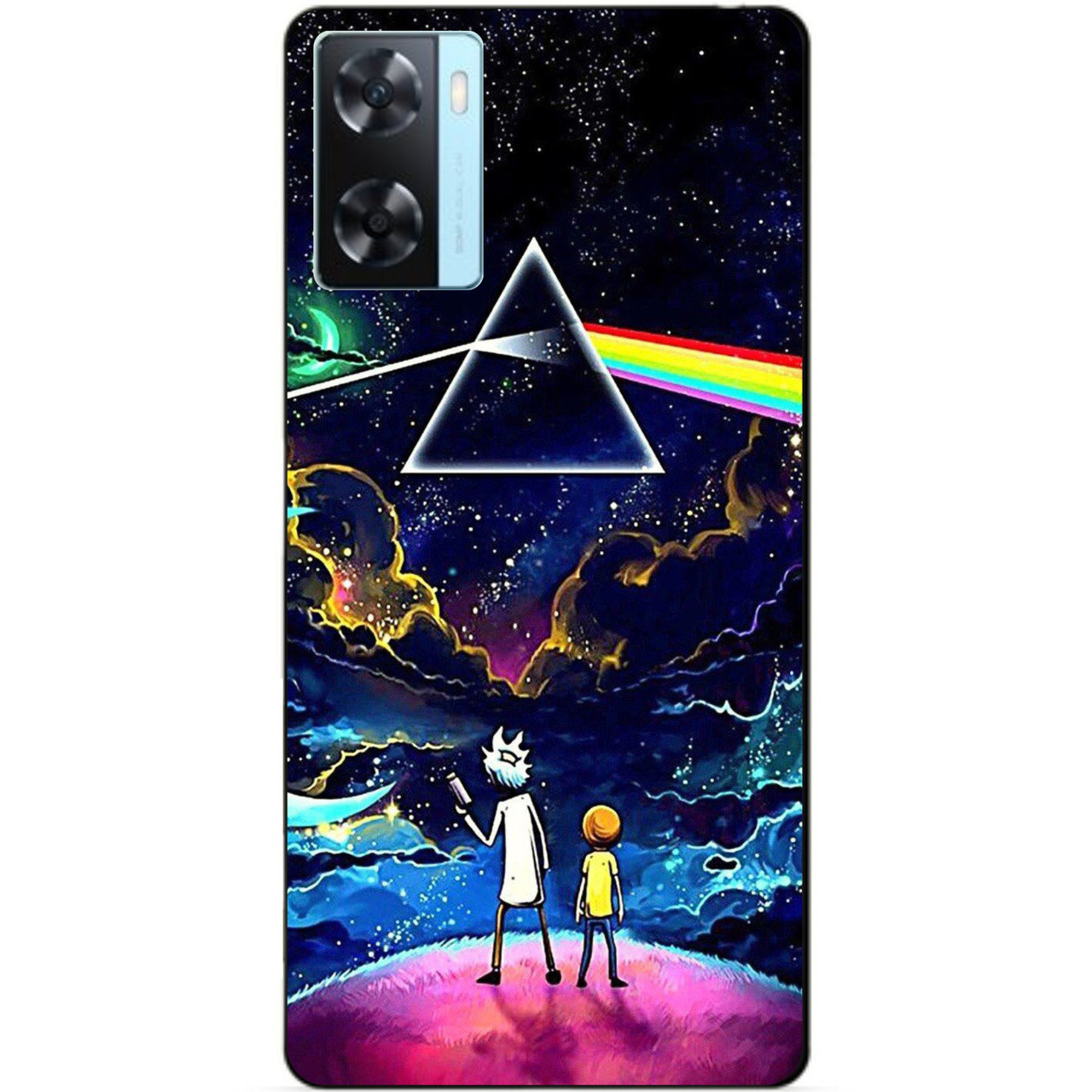 Силіконовий бампер чохол для Oppo A57s з малюнком Рік і Морті