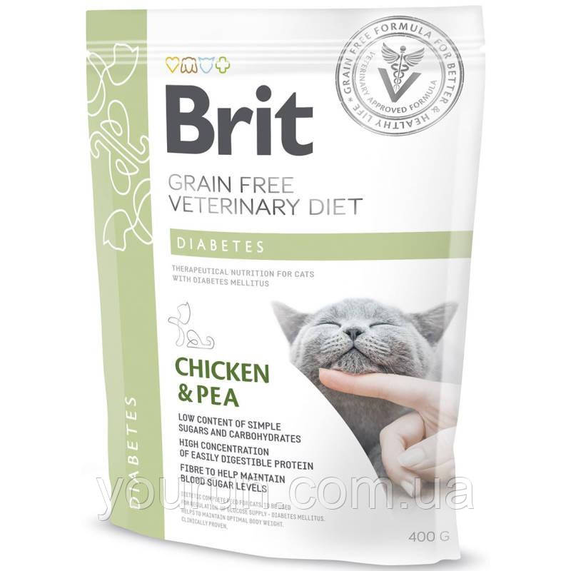 Brit Veterinary Diet Cat Grain free Diabetes Беззерновая дієта при діабеті, 400 гр