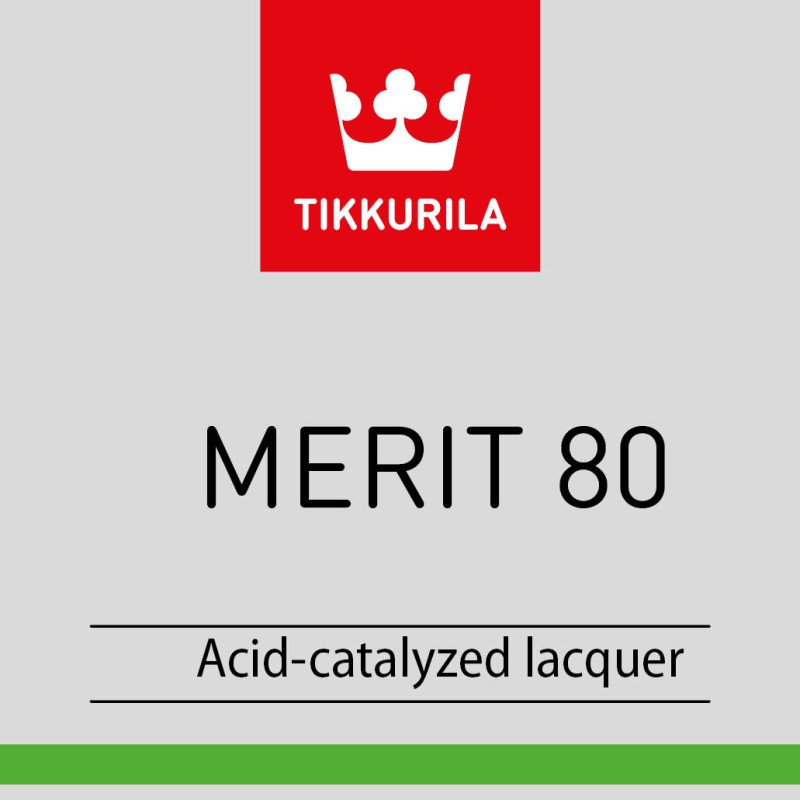 Tikkurila Merit 80 - двокомпонентний глянсовий лак кислотного затвердіння, 3 л