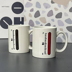 Чашка - хамелеон "Бензобак", мікс, Кружка керамическая хамелеон "Бензоколонка"