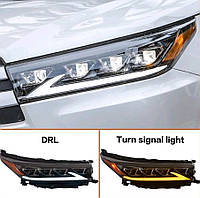 Фари діодні тойота хайлендер ( Toyota highlander) Full Led. 2016-2019 рік. Тюнінг.