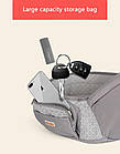 Кенгурушка переноска для дітей Хіп Сіт Hip Seat сіра сумка переноска 6 в 1 рюкзак перенесення для дитини, фото 5