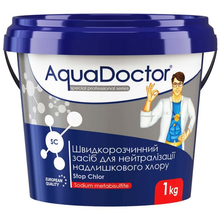 SC Stop Chlor AquaDoctor засіб для нейтралізації надлишкового хлору Аквадоктор 1 кг Туреччина