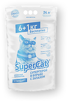 Древесный наполнитель для кошачьего туалета Super Cat Стандарт Белый 7 кг Акция