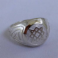 Перстень "Зірка Русі" з чорнінням (без чорніння) срібло 925 проба
