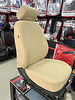 Універсальні автомобільні чохли Record на сидіння авто з Алькантарою, бежевий