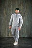 Чоловічий спортивний костюм весна осінь у сірому кольорі костюм худі та штани стильний молодіжний повсякденний, фото 7