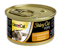 Влажный корм для котов GimCat ShinyCat in Jelly с тунцом и курицей 70 г Акция