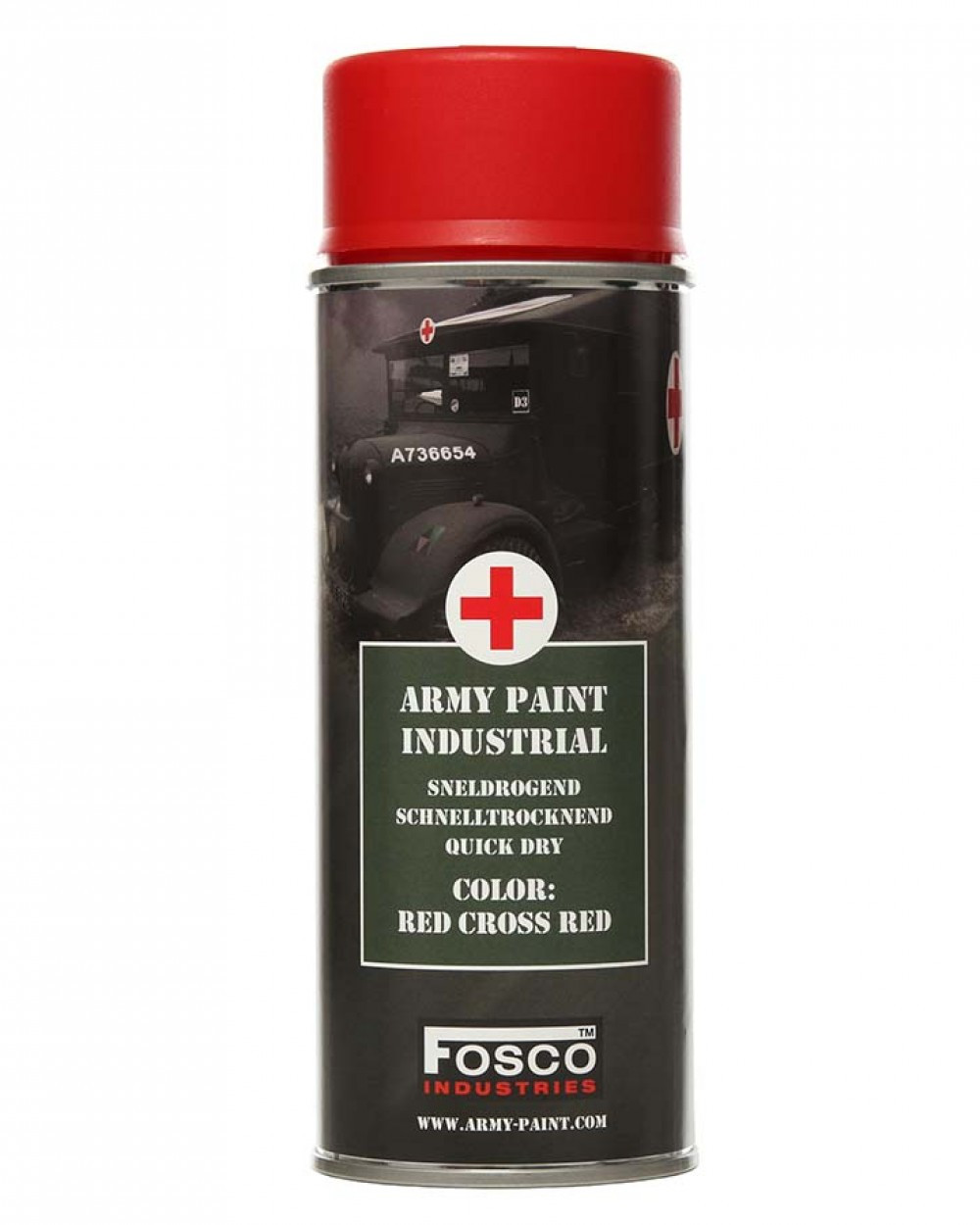 Фарба маскувальна, професійна (НАТО) FOSCO ARMY PAINT 400 ml - Red cross red